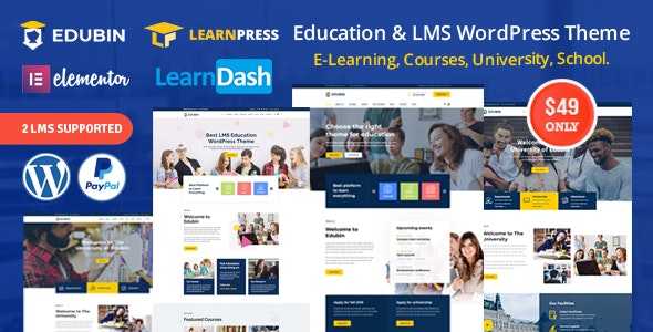Edubin v3.0.5 – Education LMS WordPress Theme