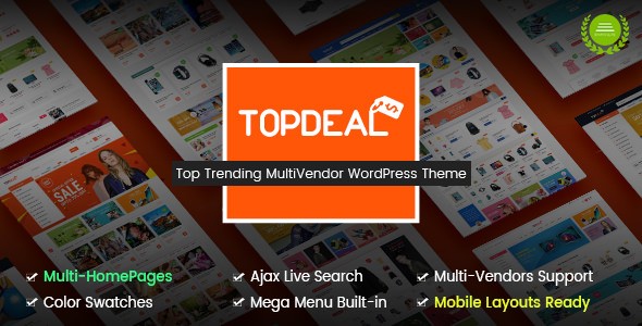 TopDeal v1.6.13 – Multipurpose Marketplace WordPress Theme