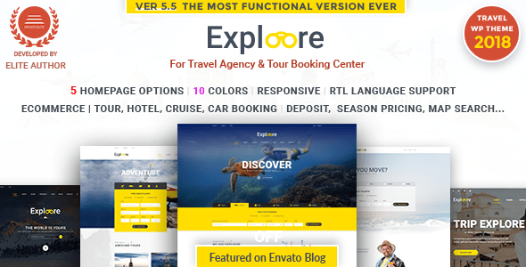 EXPLOORE v5.8 – Tour Booking Travel WordPress Theme