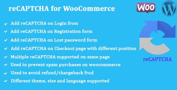 reCAPTCHA for WooCommerce v1.0.8