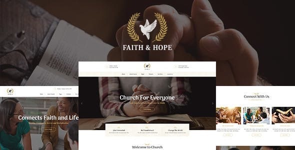 Faith & Hope v1.2.1 – A Modern Church & Religion Non-Profit WordPress Theme