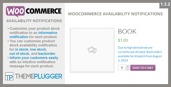 WooCommerce Availability Notifications v1.4.1