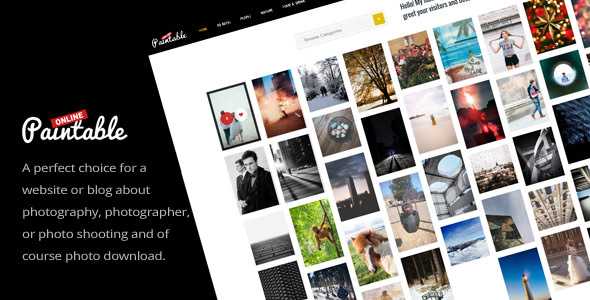Paintable v2.2 – Photography and Blog / Photos Download Theme