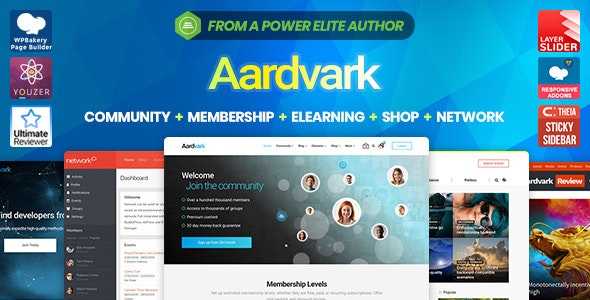Aardvark v4.14 – Community, Membership, BuddyPress Theme