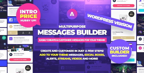 Asgard v1.1.4 – Multipurpose Messages and Social Builder Plugin