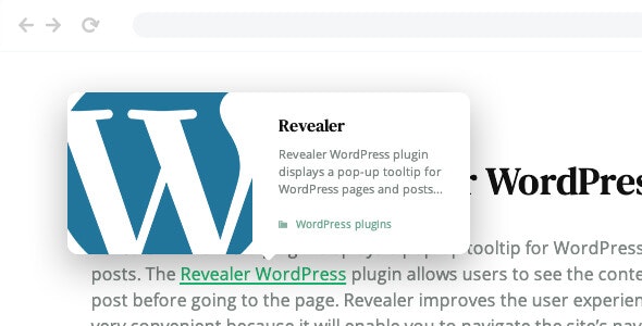 Revealer v2.0.1 – Navigation popup for WordPress links