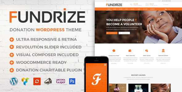 Fundrize v1.9 – Responsive Donation & Charity Theme