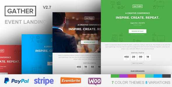 Gather v3.0.3 – Event & Conference WP Landing Page Theme