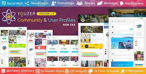 Youzer v2.3.9 – Buddypress Community & User Profiles