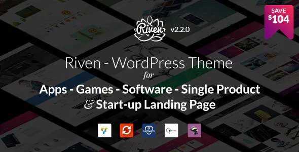 Riven v2.3.1 – WordPress Theme for App, Game, Single Product Landing Page