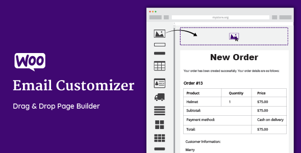 WooCommerce Email Customizer with Drag and Drop v1.5.13