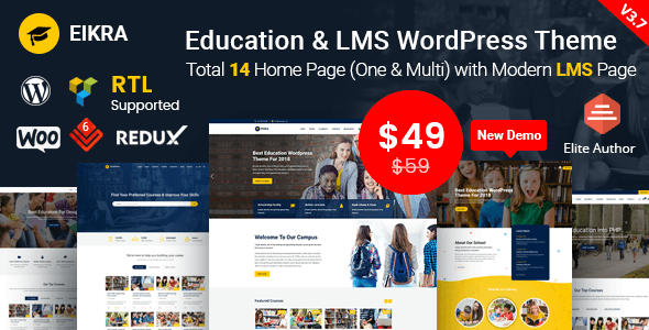 Eikra Education v3.8.2 – Education WordPress Theme