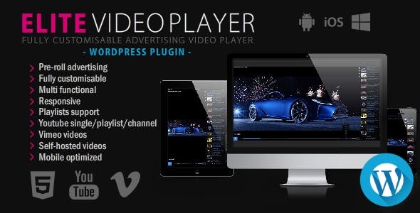 Elite Video Player v4.8 – WordPress plugin