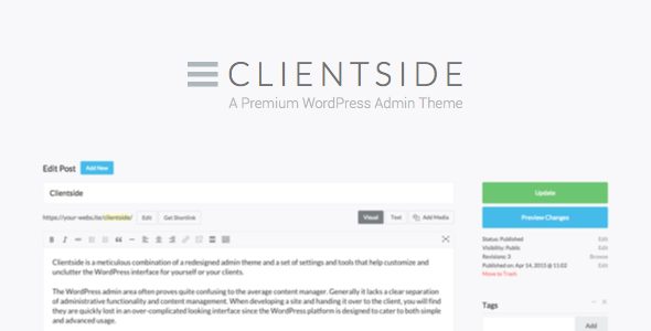 Clientside v1.14.5 – WordPress Admin Theme