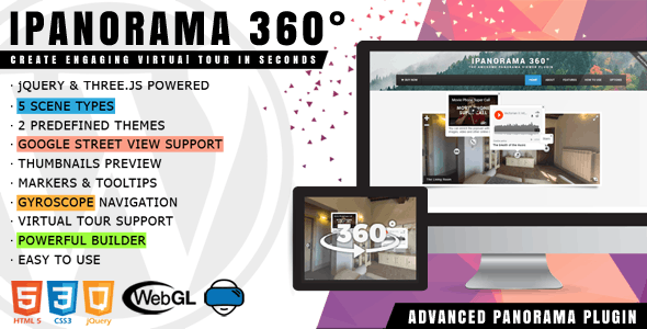 iPanorama 360° v1.5.8 – Virtual Tour Builder for WordPress