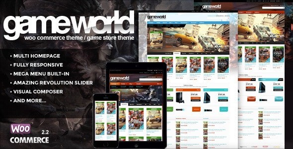 GameWorld v3.0.0 – WooCommerce Game Theme