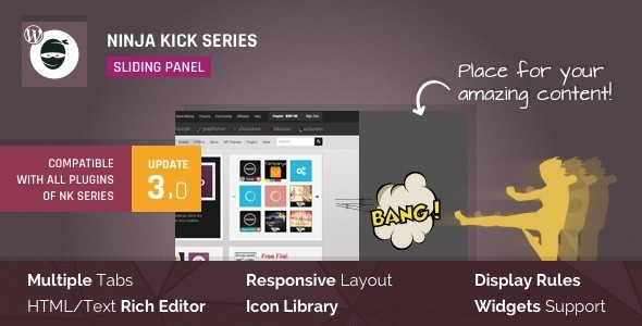 Ninja Kick: Sliding Panel for WordPress v3.0.11