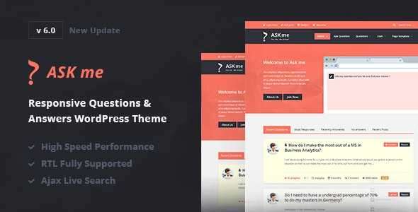 Ask Me v6.2 – Responsive Questions & Answers WordPress
