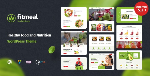 Fitmeal v1.2.2 – Organic Food Delivery and Healthy Nutrition WordPress Theme