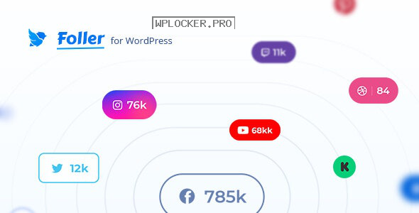 Foller v1.2.0 – Social followers bar for WordPress