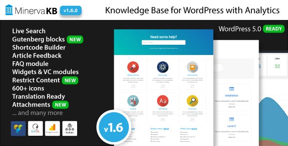 MinervaKB v1.6.4 – Knowledge Base for WordPress with Analytics