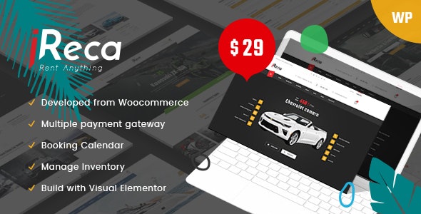 Ireca v1.1.8 – Car Rental Boat, Bike, Vehicle, Calendar WordPress Theme