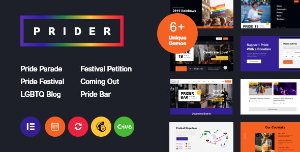 Prider v1.0.1 – LGBT & Gay Rights Festival WordPress Theme + Bar