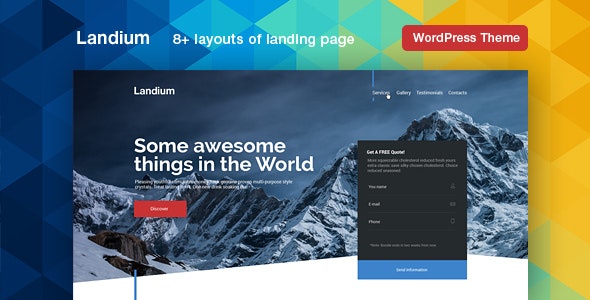 Landium v2.2.2 – WordPress App Landing Page