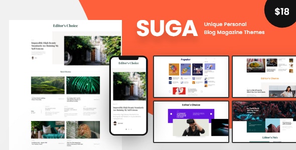 Suga v1.1 – Magazine and Blog WordPress Theme