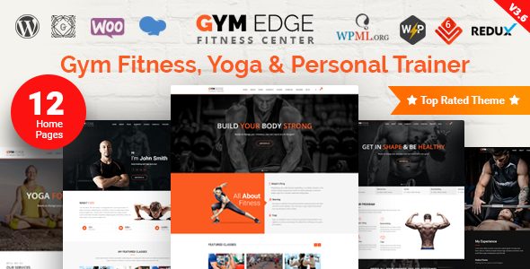 Gym Edge v3.7.2 – Gym Fitness WordPress Theme