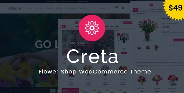 Creta v4.6 – Flower Shop WooCommerce WordPress Theme