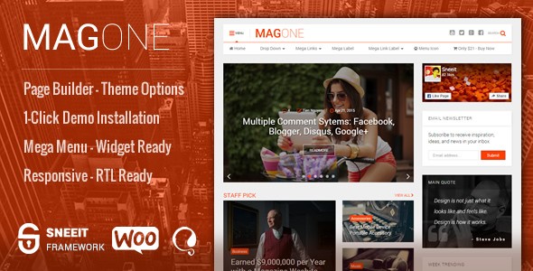 MagOne v6.6 – Newspaper & Magazine WordPress Theme