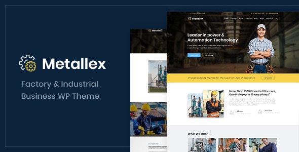 Metallex v1.0 – Industrial And Engineering WordPress Theme