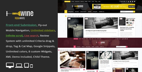 Wine Masonry v2.8 – Review & Front-end Submission WordPress Theme