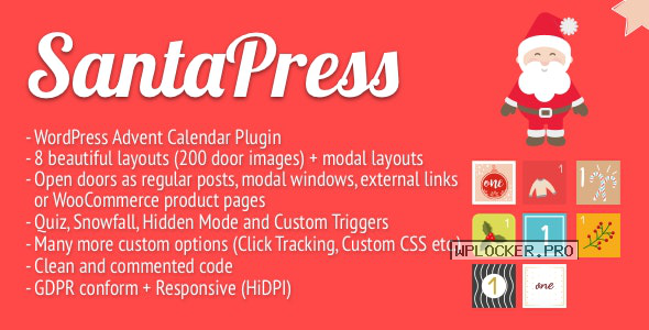 SantaPress v1.3.7 – WordPress Advent Calendar Plugin & Quiz