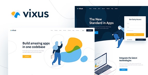 Vixus v1.0.3 – Startup & Mobile App WordPress Landing Page Theme