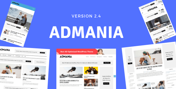 Admania v2.4.7 – AD Optimized WordPress Theme
