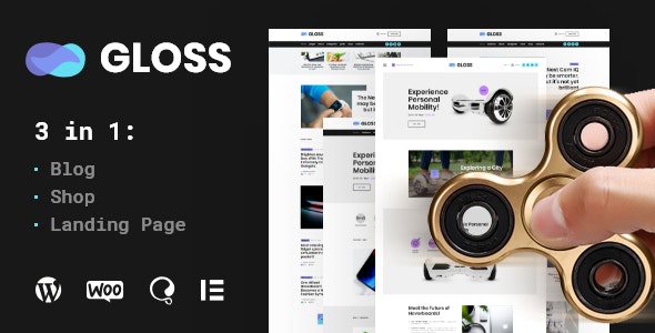 Gloss v1.0 – Viral News Magazine WordPress Blog Theme + Shop