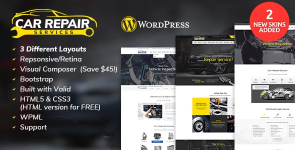 Car Repair Services & Auto Mechanic WordPress Theme v2.8