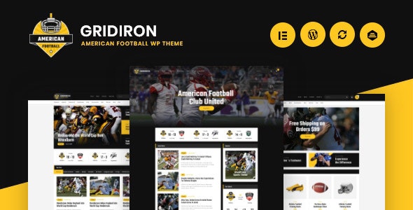 Gridiron v1.0 – American Football & NFL Superbowl Team WordPress Theme