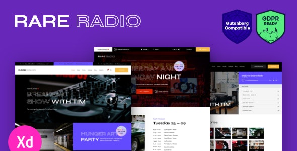 Rare Radio v1.0 – Online Music Radio Station & Podcast WordPress Theme