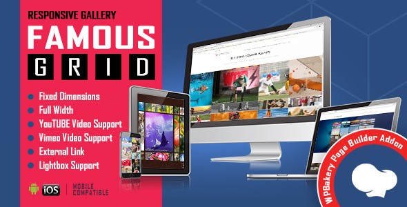 Famous v1.0.2.2 – Responsive Image & Video Grid Gallery for WPBakery Page Builder