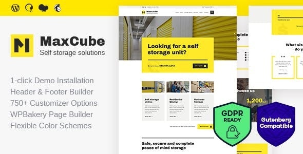 MaxCube v1.1.1 – Moving & Self Storage Relocation Business WordPress Theme