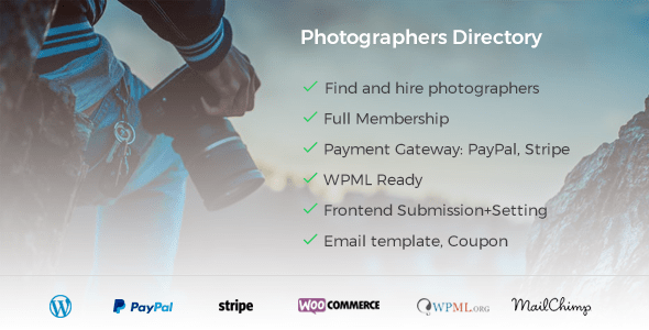 Photographer Directory v1.0.8 – WordPress Plugin