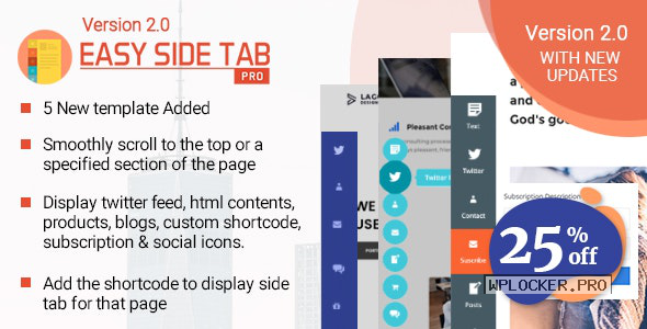 Easy Side Tab Pro v2.0.56 – Responsive Floating Tab Plugin For WordPress