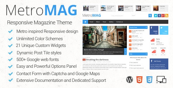 Metro Magazine v3.1 – Responsive WordPress Theme