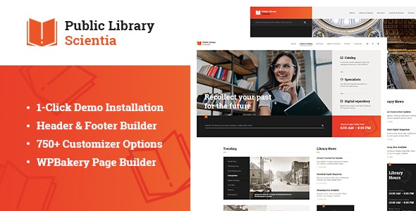 Scientia v1.0 – Public Library & Book Store Education WordPress Theme