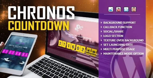 Chronos CountDown v1.1 – Responsive Flip Timer
