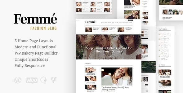 Femme v1.2.3 – An Online Magazine & Fashion Blog WordPress Theme