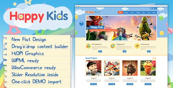 Happy Kids v3.5.1 – Children WordPress Theme